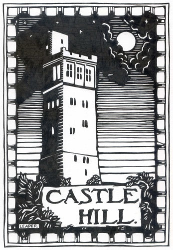 Castle Hill- 5 inch by 8 inch mounted portrait print