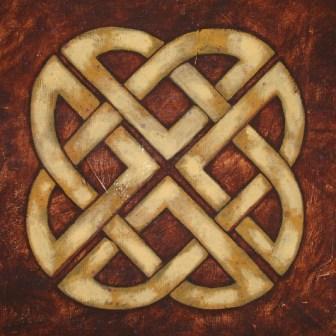 Celtic coasters- Meigle knot set of 4 (four)