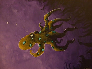 Octopus A6 greetings card- set of 5 (five)