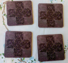 Load image into Gallery viewer, Celtic coasters- Ulbster cross set of 4 (four)