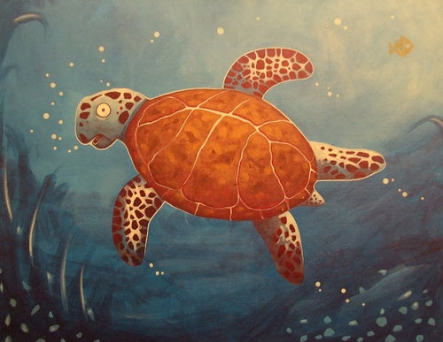 Turtle- 7 inch by 5 inch mounted landscape print