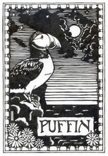 Load image into Gallery viewer, Gothic Puffin- A6 laminated post card