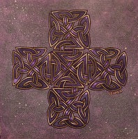 Celtic coasters- Ulbster cross set of 4 (four)