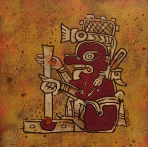 Mayan Glyph square greetings cards- Set of 6 (six)